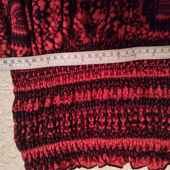 Black and red strapless sundress - Picture 4 of 6